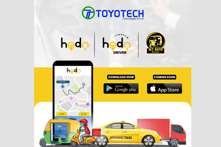 Now booking rides become easier and faster with newly launched app ‘Hodo’ by Toyotech