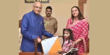 “Inspiring Raksha Bandhan Celebration: Cancer Survivor Kids and Handicapped Girls Tie Rakhi to Honorable Governor Ramesh Bais ji, Organized by Kamala Ankibai Ghamandiram Gowani Trust”