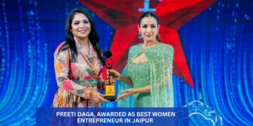Preeti Daga Receives Prestigious Award for Outstanding Contributions and Achievements as Best Women Entrepreneur in Jaipur